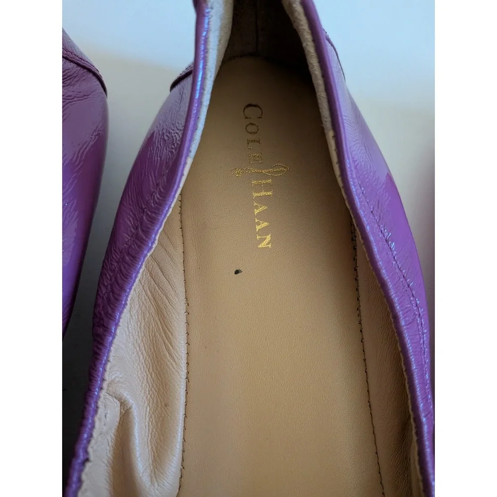 Cole Haan Manhattan Patent Leather Ballet Flats Bundle Purple Pink 8B D39993